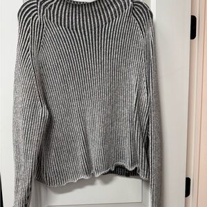 lululemon athletica Black and Gray Cowl Neck Sweater